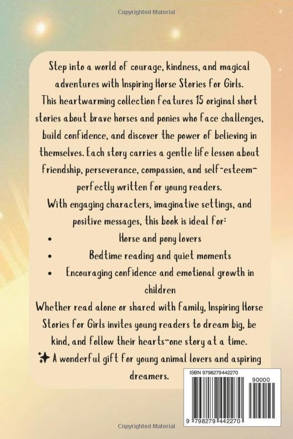 Inspiring Horse Stories for Girls: 15 Heartwarming Tales of Courage, Confidence, and Friendship for Young Readers by kim sanass