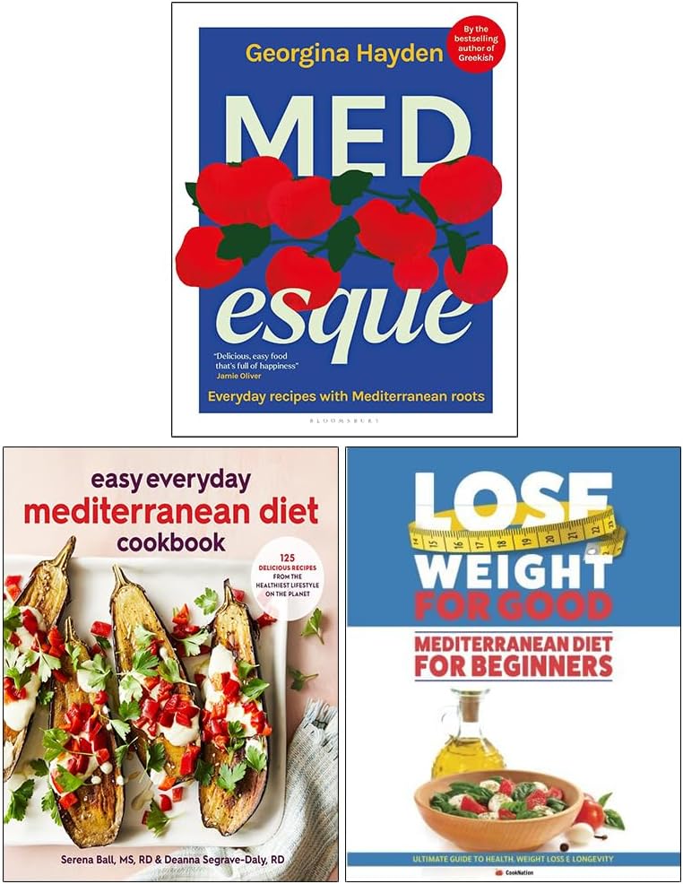 MEDesque Everyday Recipes with Mediterranean Roots, Easy Everyday Mediterranean Diet Cookbook & Mediterranean Diet For Beginners 3 Books Collection Set by Georgina Hayden