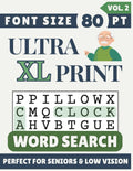 Ultra XL Font 80 pt Size Word Search VOL. 2: Designed for Seniors, Low Vision & Visually Impaired | 60 Relaxing Puzzles | 8.5x11 Inches | Thoughtful ... & Loved Ones (Ultra XL Print Word Search) by SG Books