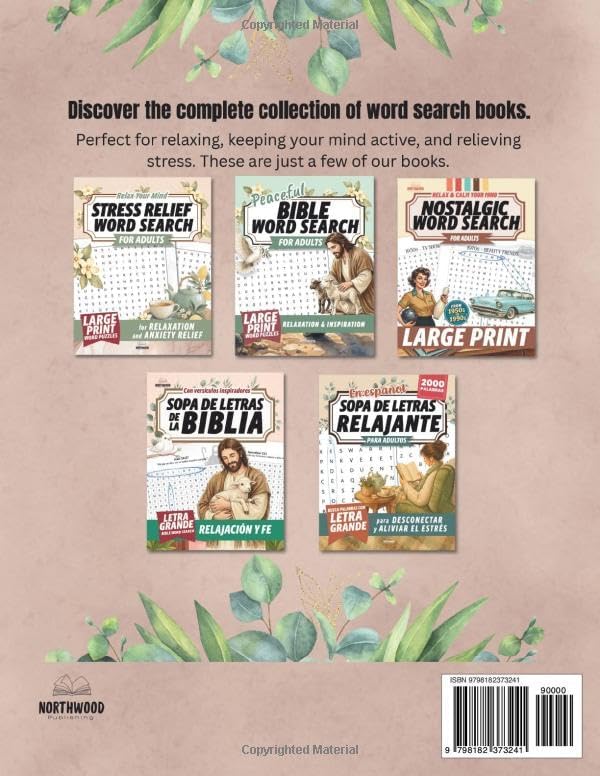 Easy Jumbo Word Search for Seniors: Extra Large Print Puzzles for Stress Relief, Relaxation, and an Active Mind (Cozy & Relaxing Puzzle Collection) by Northwood Publishing Books