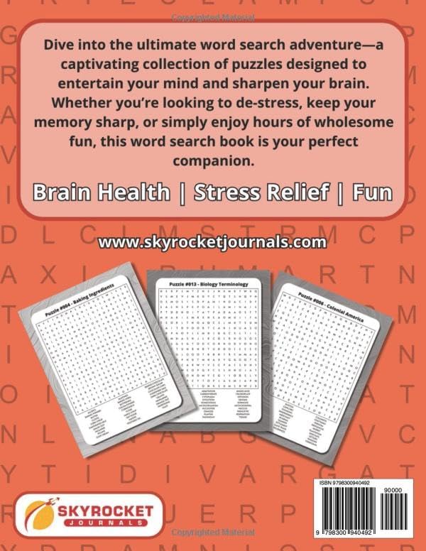 Big Word Search Puzzle Book For Adults 2025 (Volume 2) (Hard): 100 Themed Puzzles, 3000 Words (no repeat), 30 Words per Puzzle, Hard Difficulty, ... For Adults, Seniors, and Teens (Large Print)) by Skyrocket Journals
