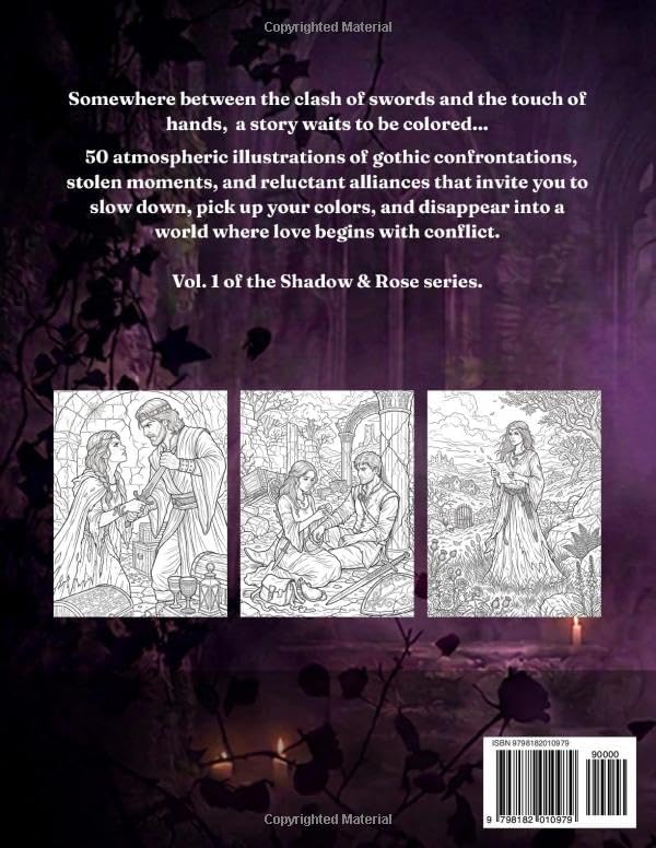 Enemies to Lovers: A Dark Romantasy Coloring Book for Adults (Shadow & Rose, Vol. 1) by Lisa Maier