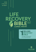 Tyndale NLT Life Recovery Bible (Large Print, Softcover) 2nd Edition - Addiction Bible Tied to 12 Steps of Recovery for Help with Drugs, Alcohol, Personal Struggles - With Meeting Guide by New Living Translation