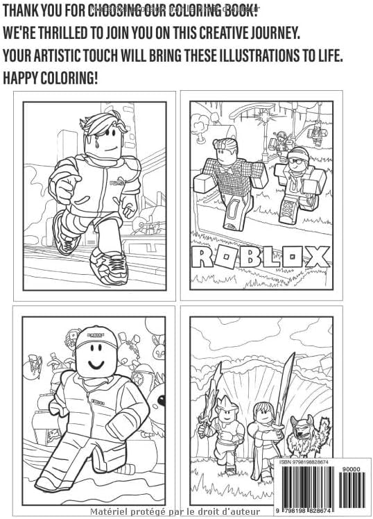 Rᴏʙʟóx Coloring Book (French Edition) by Beer Jack