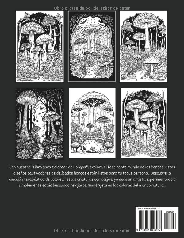 Libro Para Colorear de Hongos: Ilustraciones Encantadoras para Amantes de los Hongos para Relajación y Alivio del Estrés en Adultos (Spanish Edition) by Rita Z. Adams