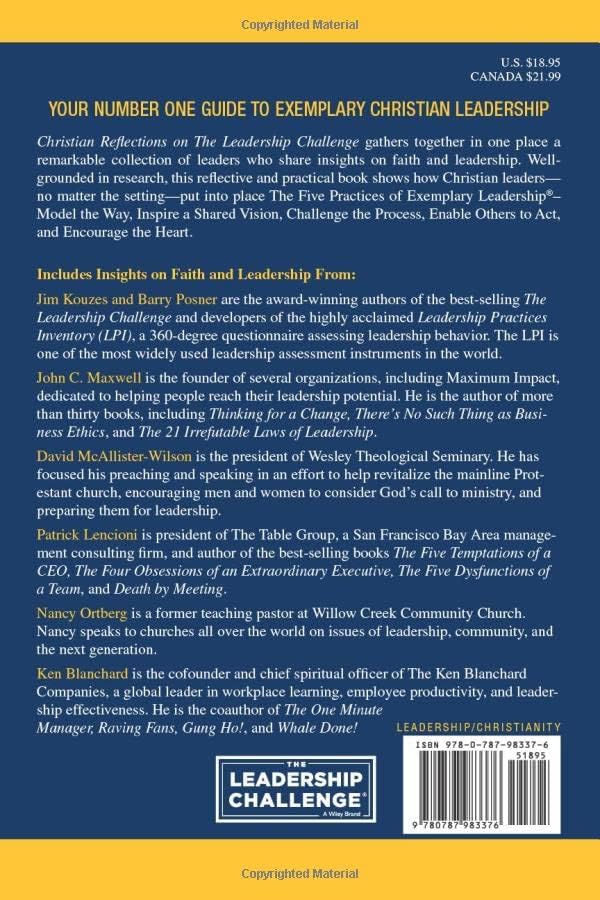 Christian Reflections on The Leadership Challenge (J-B Leadership Challenge: Kouzes/Posner) by James M. Kouzes
