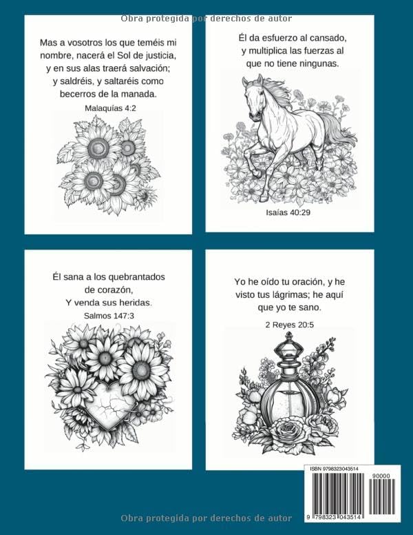 Libro para Colorear de Versículos Bíblicos Curativos: Spanish Healing Bible Verses Coloring Book (Spanish Edition) by KHE Christian Press