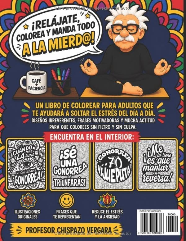 Namasté, Gonorrea: Libro de colorear para adultos - mandalas y groserías colombianas para adultos (Spanish Edition) by Chispazo Vergara
