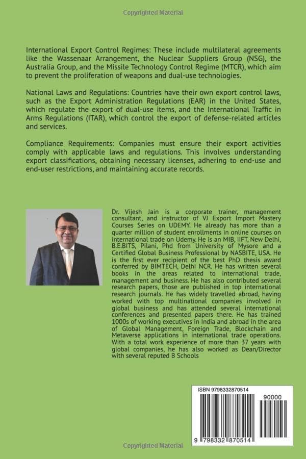 Export Control Regulations and Compliance | Worldwide: A Comprehensive Guide to Managing Export of Sensitive Goods and Technologies by Dr. Vijesh Jain