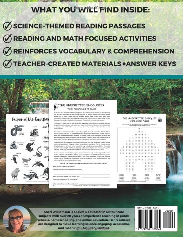 Escape the Jungle A Summer Enrichment Middle School Adventure: All Subjects Workbook Great Summer Activities Middle School (Summer Explorers Series: Middle School Enrichment) by Shari A Williamson