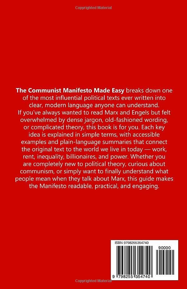 The Communist Manifesto Made Easy: A Beginner’s Guide to Marx Without the Academic Jargon (Marxism Made Easy) by Red Sponge