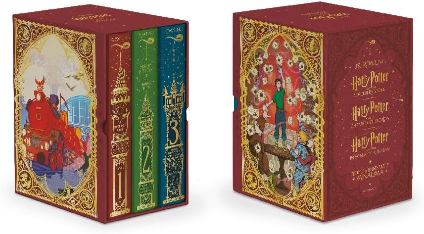 Harry Potter Books 1-3 Boxed Set (MinaLima Edition) (Interactive Illustrated Edition) by J. K. Rowling