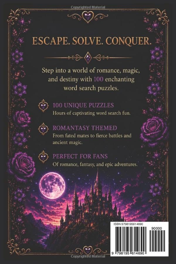 Romantasy Word Search: A Magical Puzzle Book of Love, Magic, Power & Destiny – 100 Puzzles by Tina Press