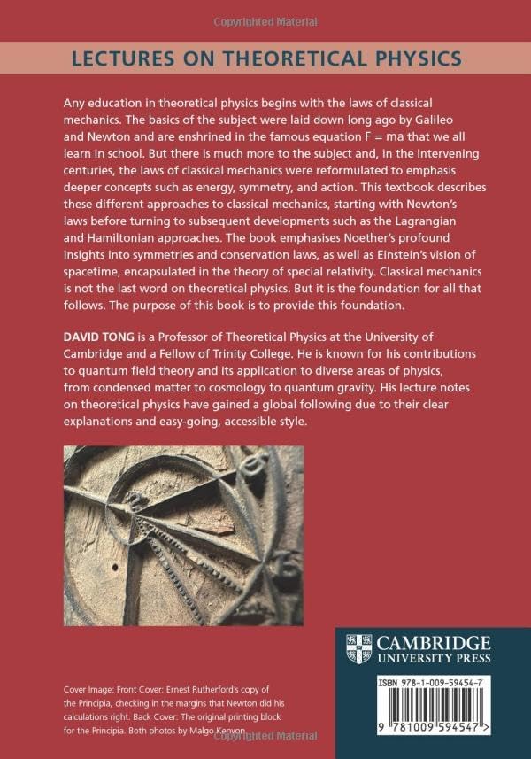 Classical Mechanics: Volume 1: Lectures on Theoretical Physics by David Tong