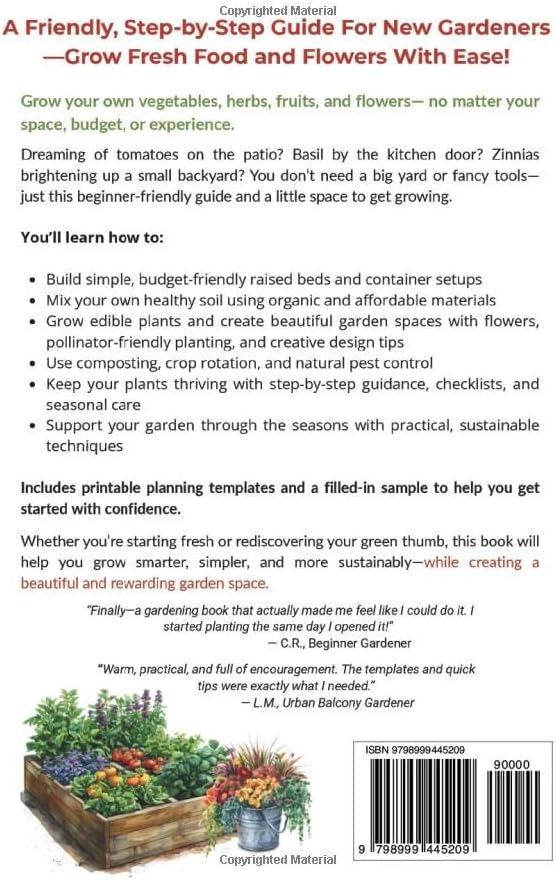 The Art of Raised Bed and Container Gardening for Beginners: Simple, Budget-Friendly & Eco-Smart Ways to Grow Fresh Food and Flowers, Save Money, and Create a Thriving, Easy-Care Garden You'll Love by Caroline Klyne