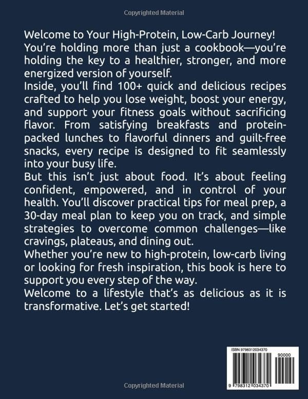 High Protein Low Carb Cookbook for Women: 100+ Quick & Tasty Recipes to Lose Weight, Boost Energy & Stay Fit: Easy Recipes & a Step-by-Step Meal Plan to Burn Fat, Stay Full & Feel Your Best Every Day by Ella Monroe