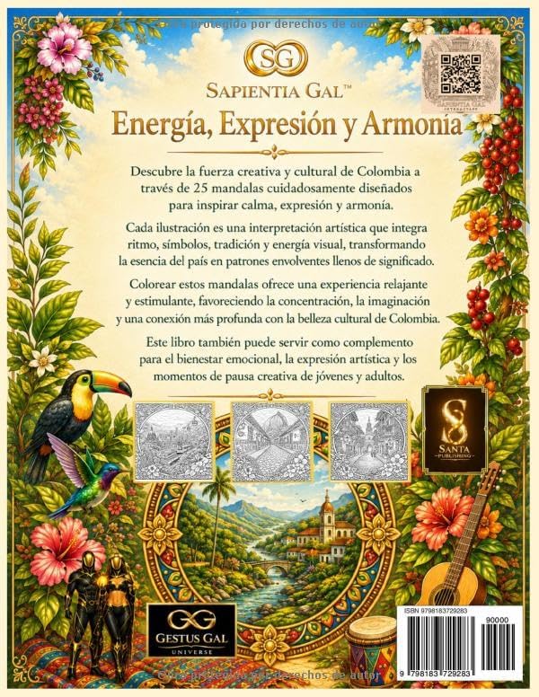 Mandalas de Colombia: Libro III: – Patrimonio y Paisajes | 25 Mandalas Inspirados en la Cultura, la Naturaleza y los Tesoros de Colombia (Sapientia Gal Country Lights Series) (Spanish Edition) by Jesus Benjamin Santa Rodriguez