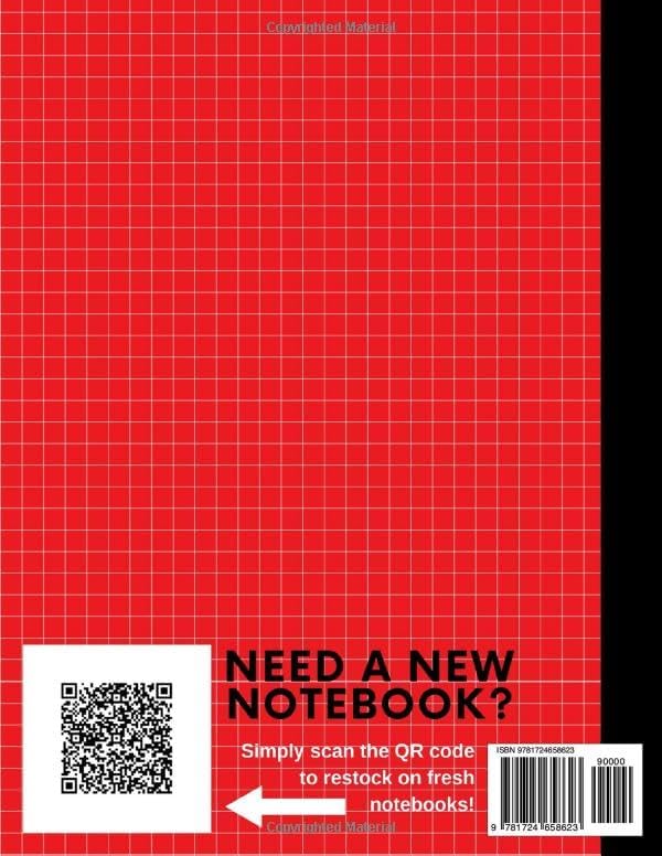 Graph Paper Composition Notebook: Grid Paper Notebook, Quad Ruled, 100 Sheets (Large, 8.5 x 11) (Graph Paper Notebooks) by Joyful Journals