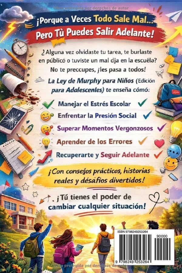 La Ley de Murphy para Niños (Edición para Adolescentes) Edades 12–16: Escenarios Rápidos de la Vida Real para Manejar el Estrés Escolar, la Presión ... Cuando las Cosas Salen Mal (Spanish Edition) by Ginny Dawn