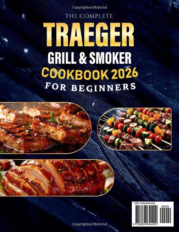 The Complete Traeger Grill & Smoker Cookbook for Beginners: 2000 Days of Flavorful, Tasty & Simple BBQ Recipes to Improve Your Outdoor Grill & Smoker Skills On a Budget (Full Color Edition) by Gerald Aranda