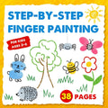 Step by Step Finger Painting for Kids Ages 3-6: Easy and Fun Activity Book | Learn How to Draw and Paint Cute Animals | Creative Finger Painting for Preschool and Kindergarten by Smiley Development
