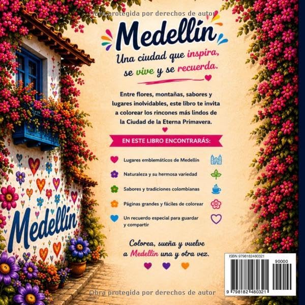 Colorea de Medellin Colombia (Spanish Edition) by Wandalee Suarez