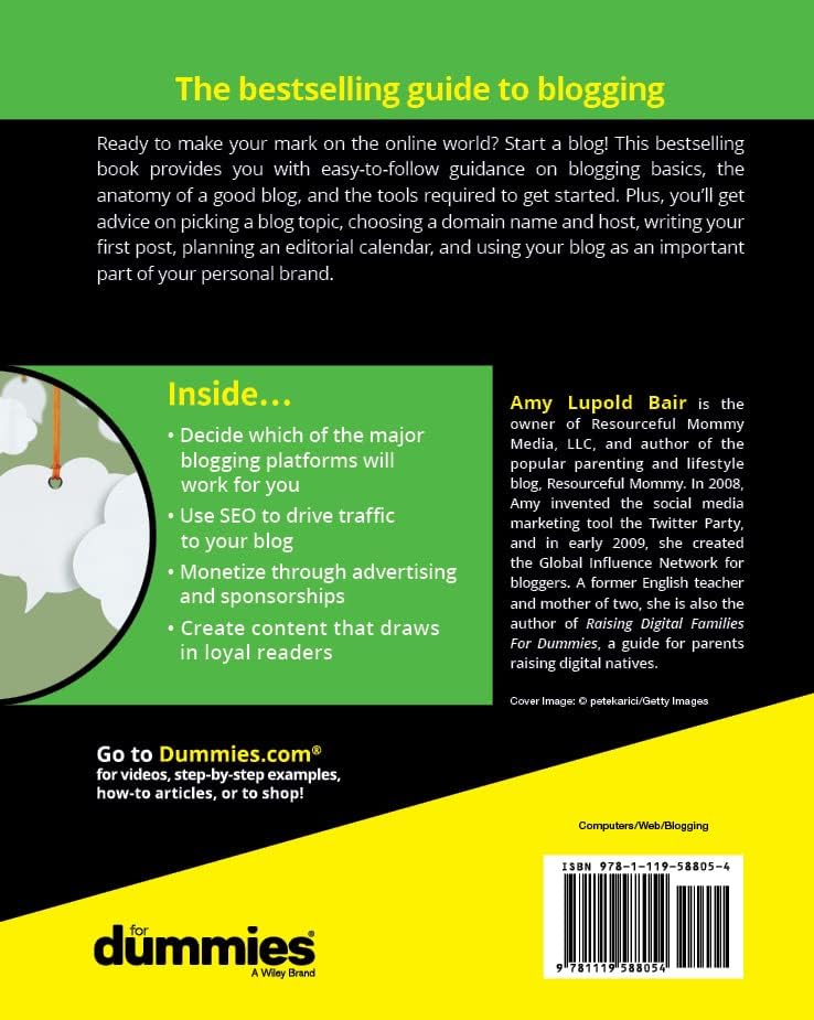 Blogging For Dummies (For Dummies (Computer/Tech)) by Amy Lupold Bair