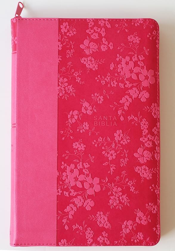 Biblia Reina Valera 1960 letra grande. Símil piel fucsia, cremallera, índice, manual / Spanish Bible RVR 1960. Handy Size, Large Print, Leathersoft (Spanish Edition) by Reina Valera Revisada 1960