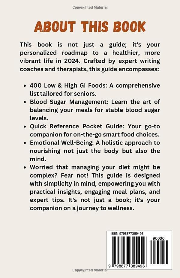 GLYCEMIC INDEX FOOD GUIDE CHART FOR SENIORS 2024: Ultimate Pocket Guide: 400 Low and High GI Foods, Comprehensive List for Low Glycemic Diets, Blood ... (Verified and Healthy Glycemic Index Diet) by Shannon Christiansen