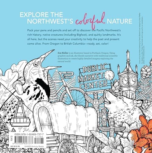 Color the Pacific Northwest: A Timber Press Coloring Book by Zoe Keller