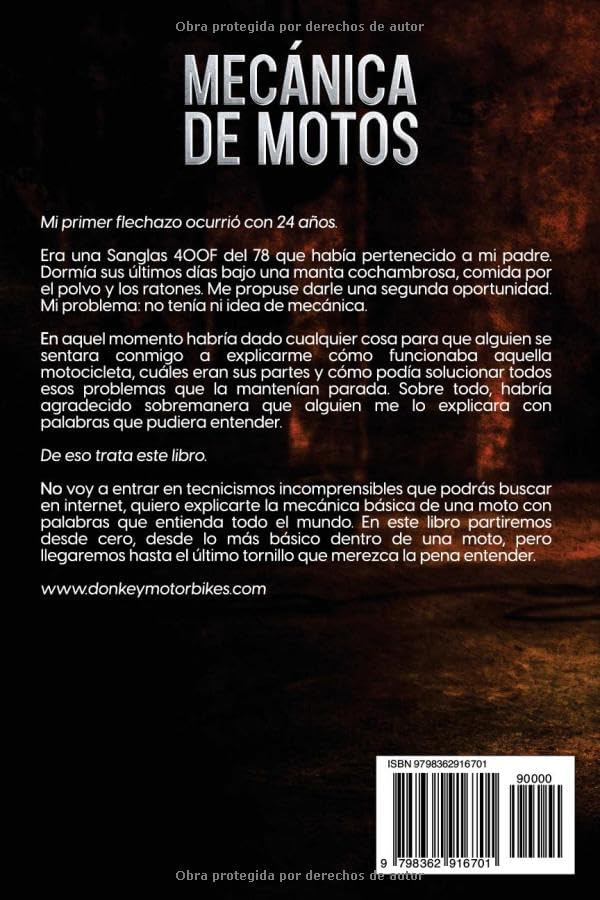 Mecánica de Motos: Para burros (Mecánica para burros) (Spanish Edition) by Rafael Moreno Chacón