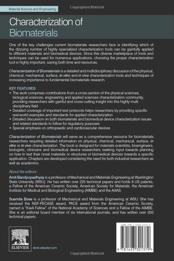 Characterization of Biomaterials by Amit Bandyopadhyay