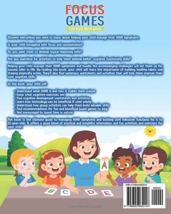 Focus Games for Kids with ADHD: 101 Fun Activities to Improve Concentration, Logical Reasoning, and Executive Functioning Skills (The Emotion Detectives) by Joss Reed
