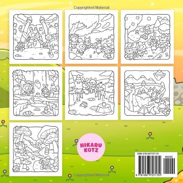 Fantasy Friends: Little Adventure Coloring Book for Adults and Teens by Hikaru Kotz
