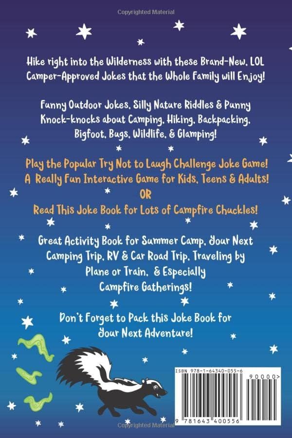 Try Not to Laugh Challenge Camping Joke Book: for Kids! Jokes, Riddles, Silly Puns, Funny Knock Knocks, LOL Outdoor Theme Activity for Camping Trips, ... Campfire Jokes for Family & Friends! by Howling Moon Books