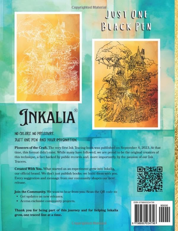 Ink Tracing Coloring Book, Follow the White Lines to Reveal a Unique City. A New Concept for the Reverse Coloring Book: Pen and Ink Art, Fantasy ... Book (Inkalia Hidden Cities Ink Tracing) by Chroma Ink Editions