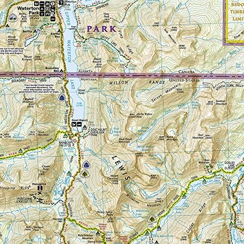 Glacier and Waterton Lakes National Parks Map (National Geographic Trails Illustrated Map, 215) | Books by National Geographic Maps