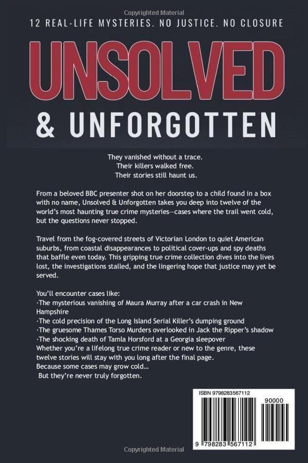 Unsolved & Unforgotten: 12 Chilling Cold Cases the World Still Talks About (True Crime Books) by Harper Vale