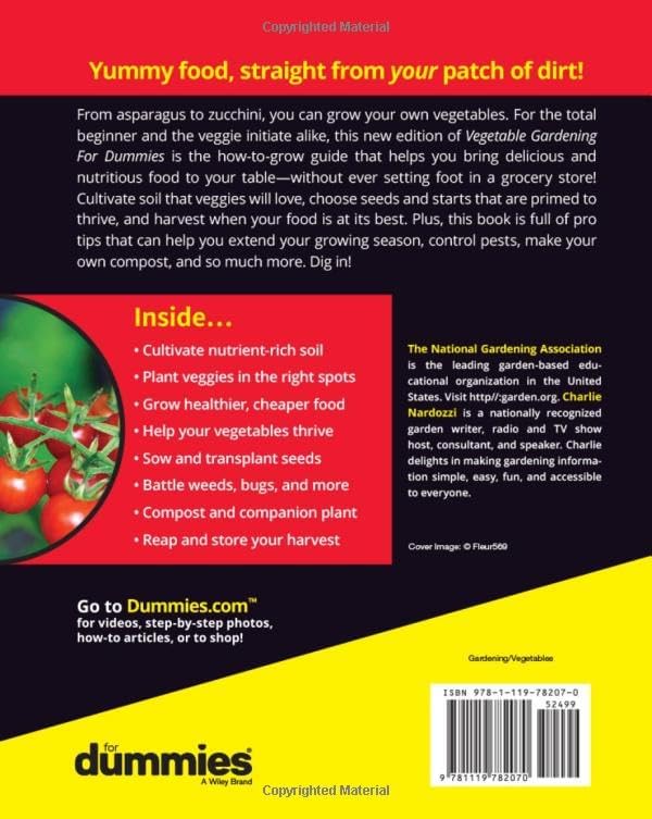Vegetable Gardening For Dummies by National Gardening Association