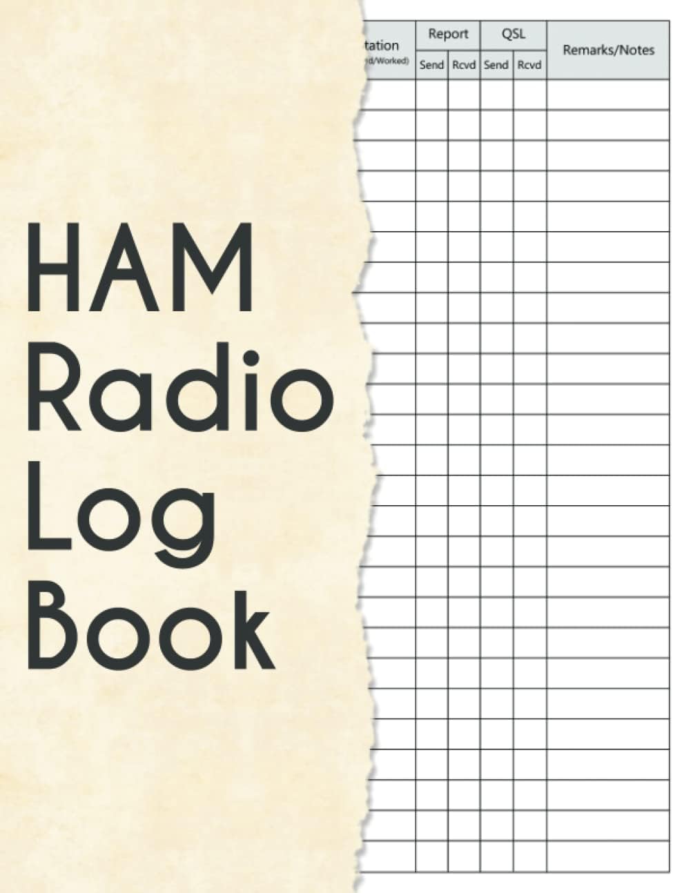 HAM Radio Log Book: Simple Large Record Book for Amateur Radio Operator | Ham Radio Contact Keeper | Log Book for Amateur Radio Enthusiasts by Asboune Publishing