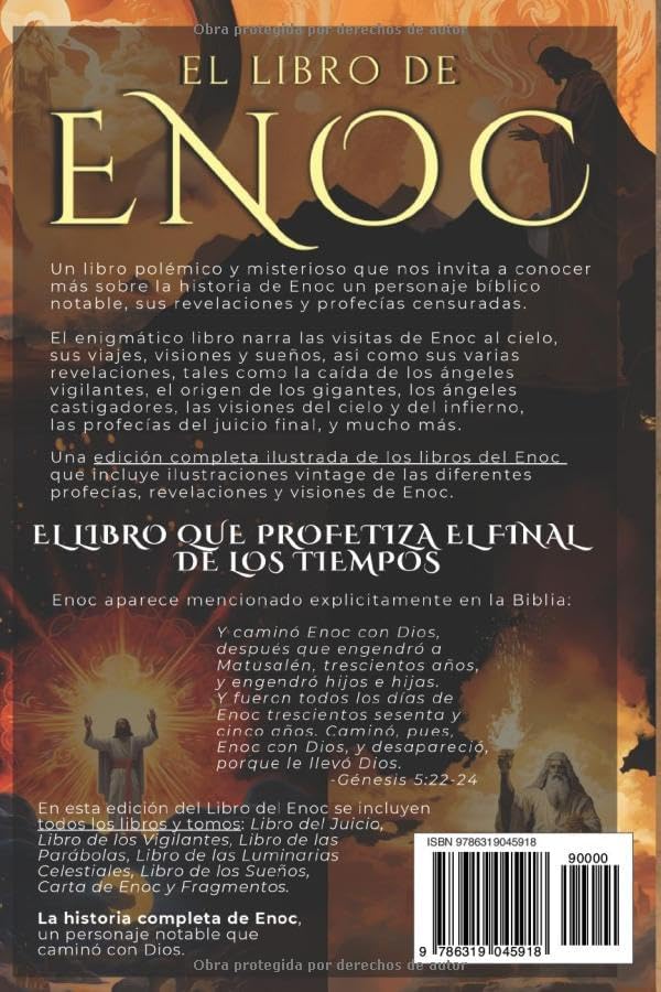 EL LIBRO DEL ENOC COMPLETO - EDICIÓN ILUSTRADA: EL LIBRO APÓCRIFO QUE PROFETIZA EL FINAL DE LOS TIEMPOS: LA CAÍDA DE LOS ÁNGELES, LOS GIGANTES NEFILIM Y EL JUICIO FINAL - EDICIÓN ORIGINAL EN ESPAÑOL by Enoc