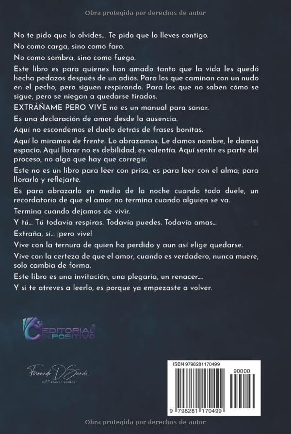 EXRÁÑAME, PERO VIVE: una luz de esperanza ante el adiós (Spanish Edition) by FERNANDO D´SANDI