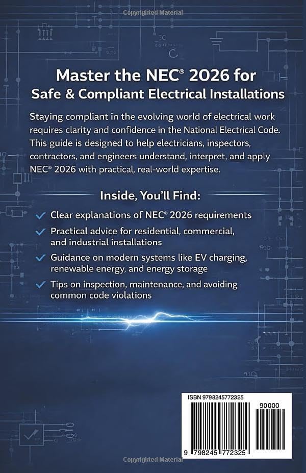 National Electrical Code 2026 (NEC® 2026): Subtitle: Includes the Latest NEC® Updates, Practical Explanations, and Real-World Applications for Electricians, Inspectors, Contractors, and Engineers by Mia Smith