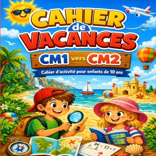 CAHIER DE VACANCE - CM1 VERS CM2: Français, Apprendre à lire, Découverte du monde, mathématiques, sport.: Livre de vacances CM1 vers CM2: Toutes les ... jeux pour enfants de 10 ans. (French Edition) by Junior Dabat