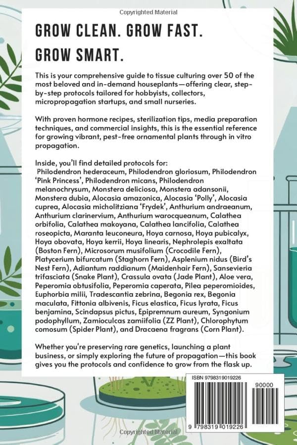 In Vitro Guide: Tissue Culture Protocols for Houseplants & Ornamentals: 50 Tissue Culture Protocols for Houseplants & Ornamentals (In Vitro Guide for Ornamentals & Houseplants) by KEVIN THOMSONE