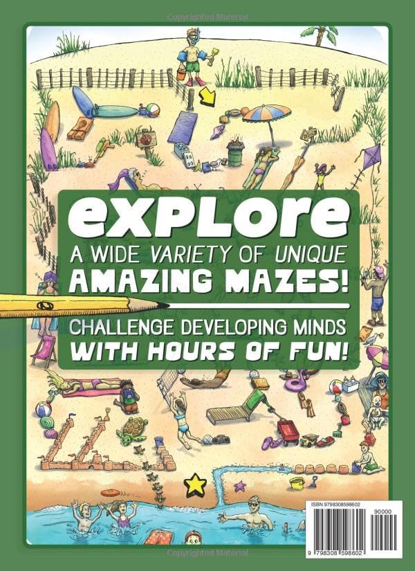 Amazing Mazes for Kids Ages 4-8: Awesome Hand-Drawn Maze Book for Kids (Maze Activity Book for Ages 4-8) by Matthew Slenk