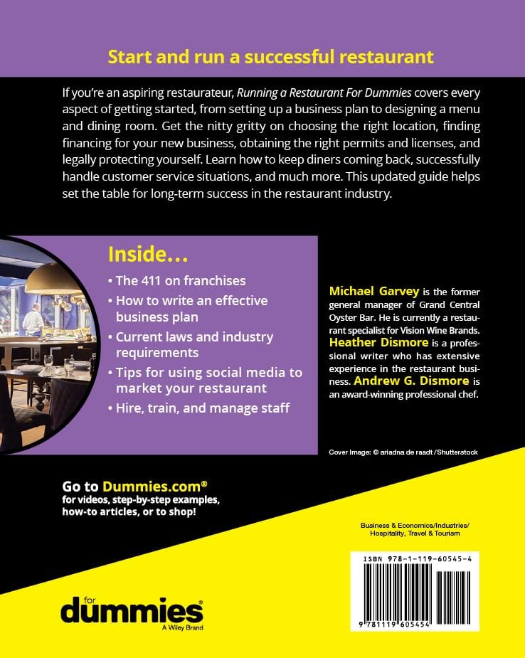 Running a Restaurant For Dummies (For Dummies (Business & Personal Finance)) by Michael Garvey