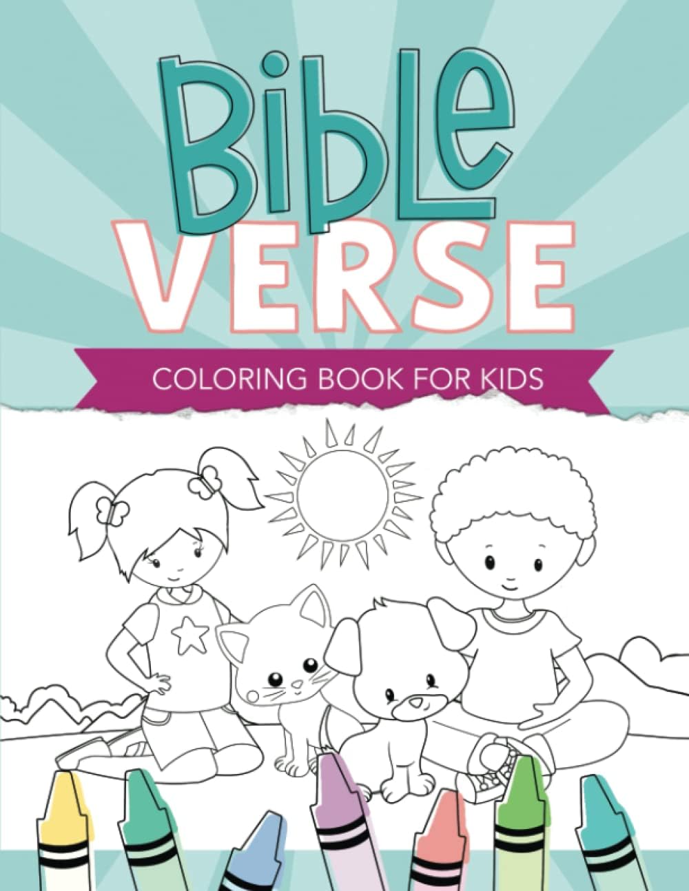 Bible Verse Coloring Book for Kids by June & Lucy Kids