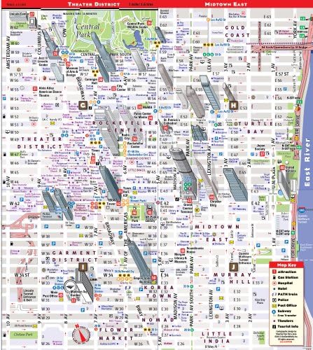 StreetSmart® NYC Map Midtown Edition by VanDam-Laminated pocket city street map of Manhattan w/ all attractions, museums, sights, hotels, Broadway ... – Folded Map, 2026 Edition by Stephan Van Dam