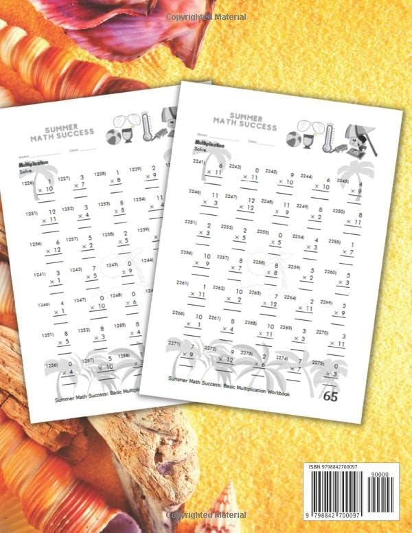 Summer Math Success: Basic Multiplication Workbook For Kids Ages 6-8: Multiplication Workbook 0-12: (Answer Key Included) by All Seasons Math
